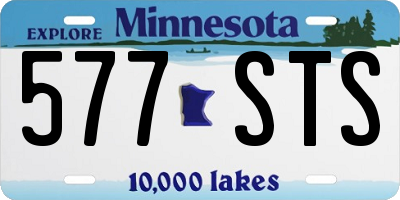MN license plate 577STS