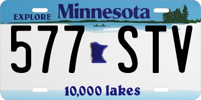 MN license plate 577STV