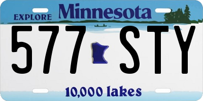 MN license plate 577STY
