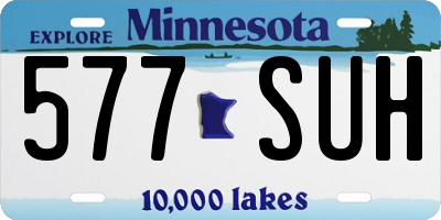 MN license plate 577SUH