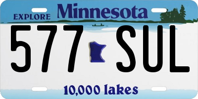 MN license plate 577SUL
