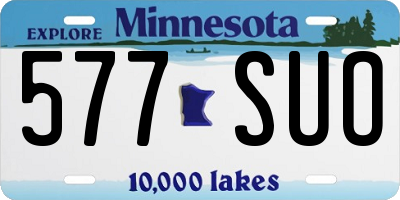 MN license plate 577SUO