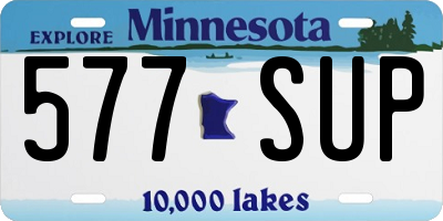 MN license plate 577SUP