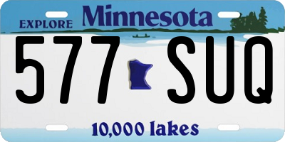 MN license plate 577SUQ