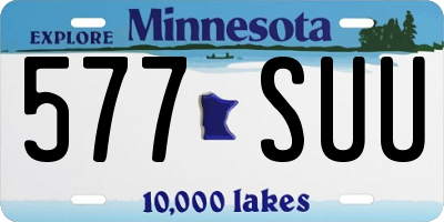 MN license plate 577SUU