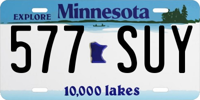 MN license plate 577SUY