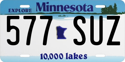 MN license plate 577SUZ