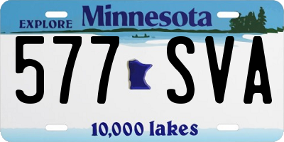 MN license plate 577SVA