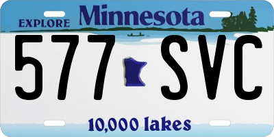 MN license plate 577SVC