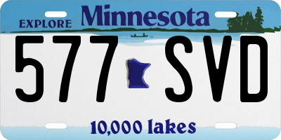MN license plate 577SVD