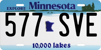MN license plate 577SVE