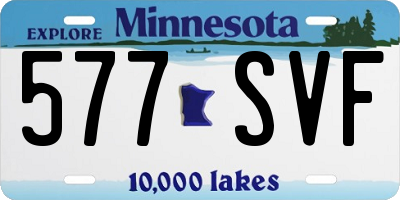 MN license plate 577SVF