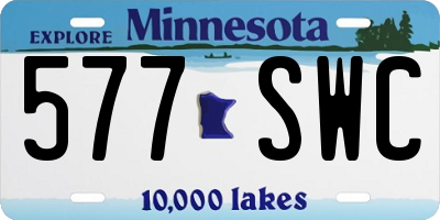 MN license plate 577SWC
