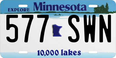 MN license plate 577SWN