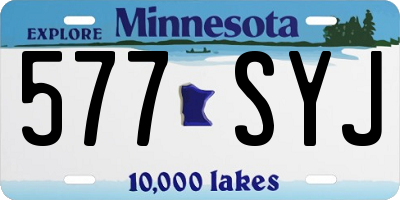 MN license plate 577SYJ