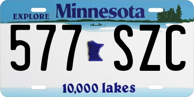 MN license plate 577SZC