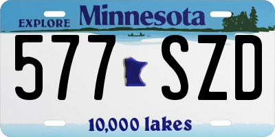 MN license plate 577SZD