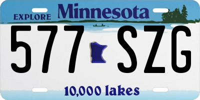 MN license plate 577SZG