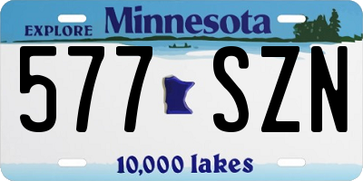 MN license plate 577SZN