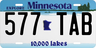 MN license plate 577TAB