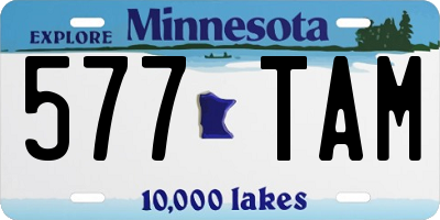 MN license plate 577TAM