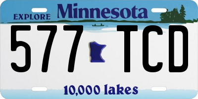 MN license plate 577TCD