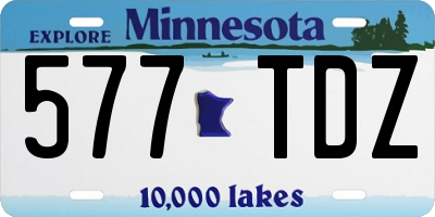 MN license plate 577TDZ