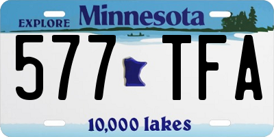 MN license plate 577TFA