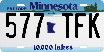 MN license plate 577TFK