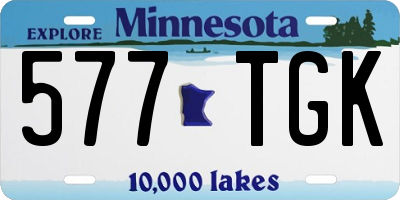 MN license plate 577TGK