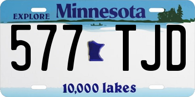MN license plate 577TJD