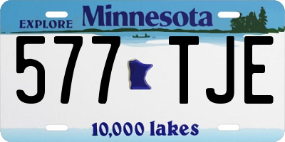 MN license plate 577TJE