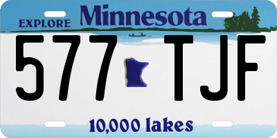 MN license plate 577TJF