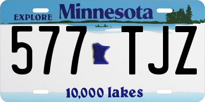 MN license plate 577TJZ