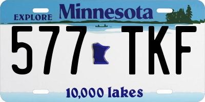 MN license plate 577TKF