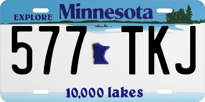 MN license plate 577TKJ