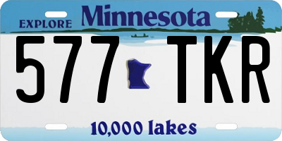 MN license plate 577TKR