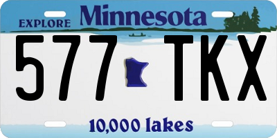 MN license plate 577TKX