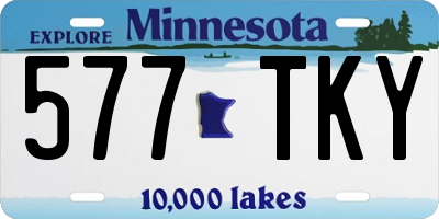 MN license plate 577TKY