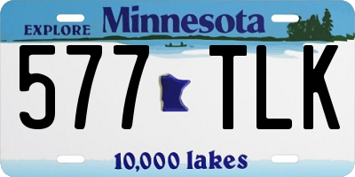 MN license plate 577TLK