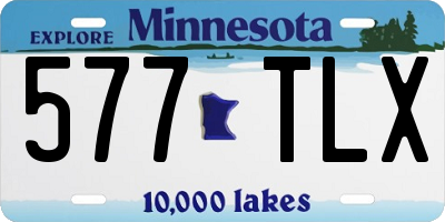 MN license plate 577TLX