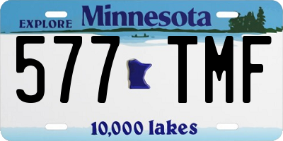 MN license plate 577TMF