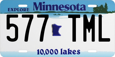 MN license plate 577TML