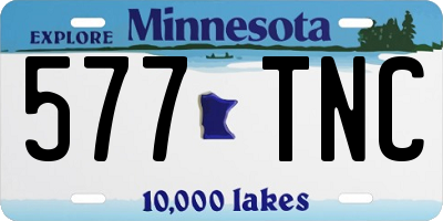 MN license plate 577TNC