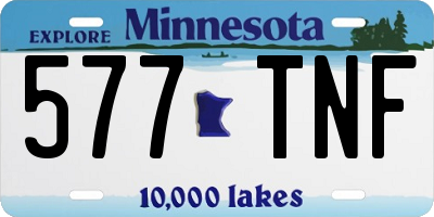MN license plate 577TNF