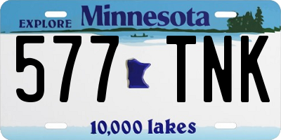 MN license plate 577TNK