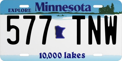 MN license plate 577TNW