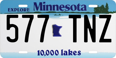 MN license plate 577TNZ