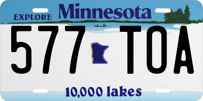 MN license plate 577TOA