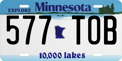 MN license plate 577TOB